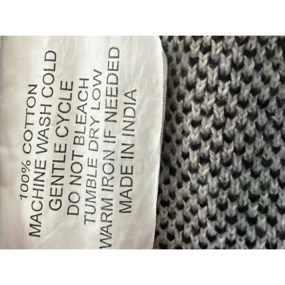 Unbranded Grey Pink Deer Knit Baby Blanket 100% Cotton OEKO-TEX 35x41